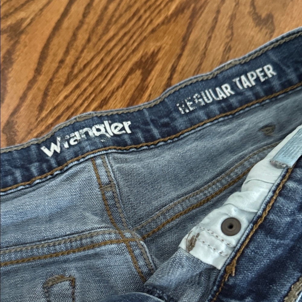Wrangler Men's Dark Blue Straight Jeans 34/30 - Picture 2 of 11